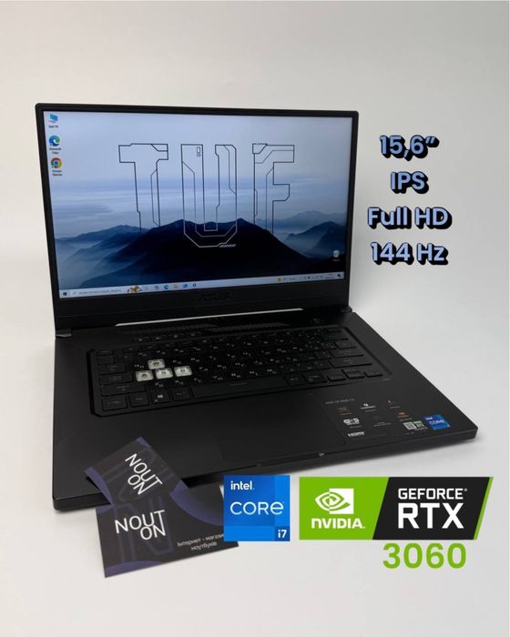 Asus TUF F15 | i7-11370H | RTX 3060 6 ГБ | 16/512 | IPS FHD 144 Гц