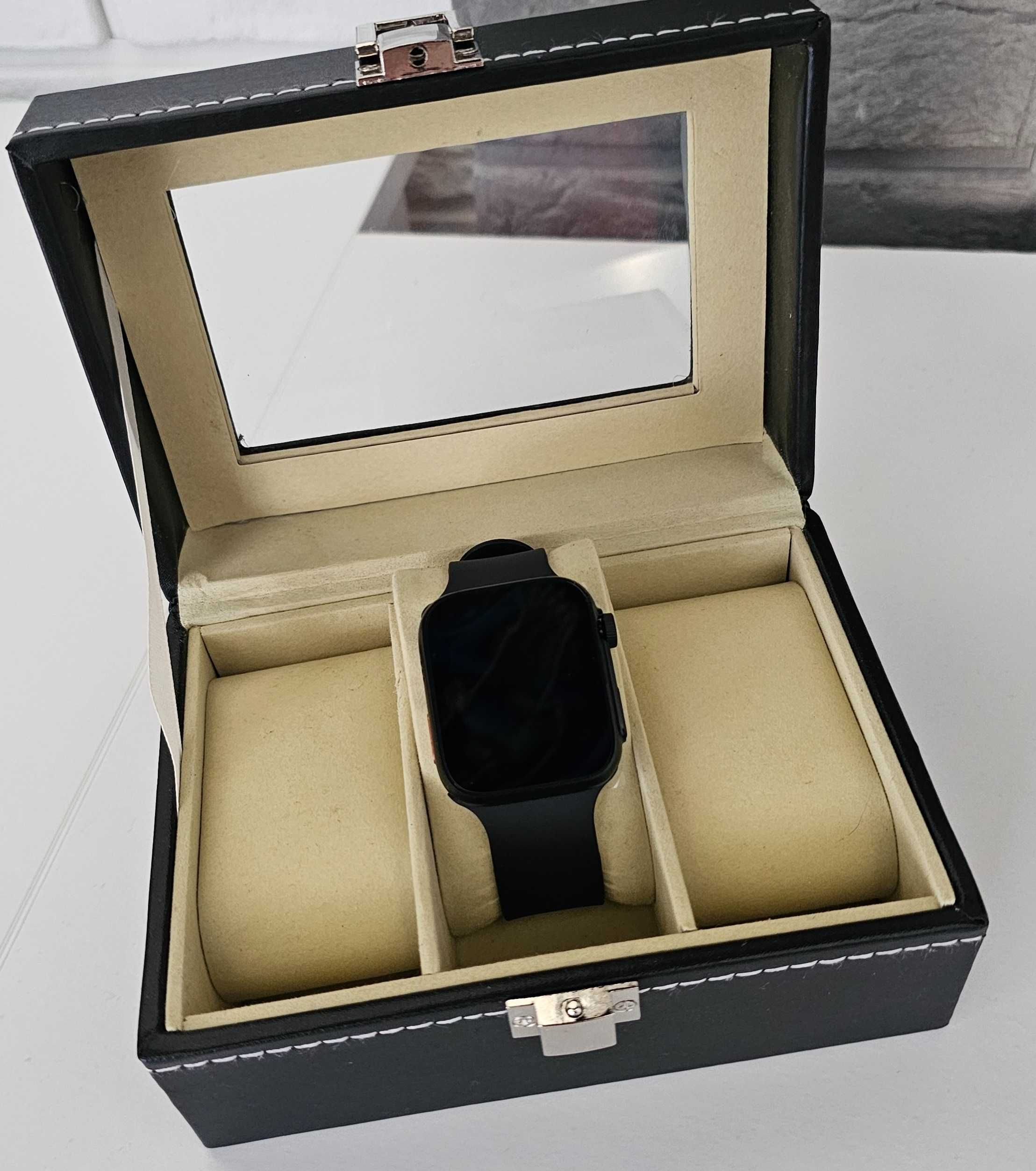 Zegarek Smartwatch smart opaska smart kwadratowa koperta czarny black