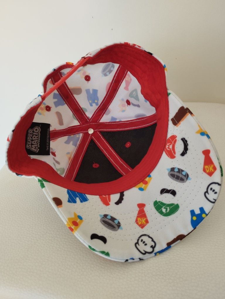 Czapka z daszkiem dziecięca Super Mario, BioWorld, biała, nowa, oryg.