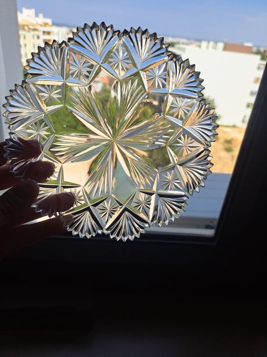 14 pratos/taças sobremesa cristal