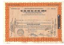 Bonds Shares Ações The Lima Cord Sole and Heel Company 1938 USA