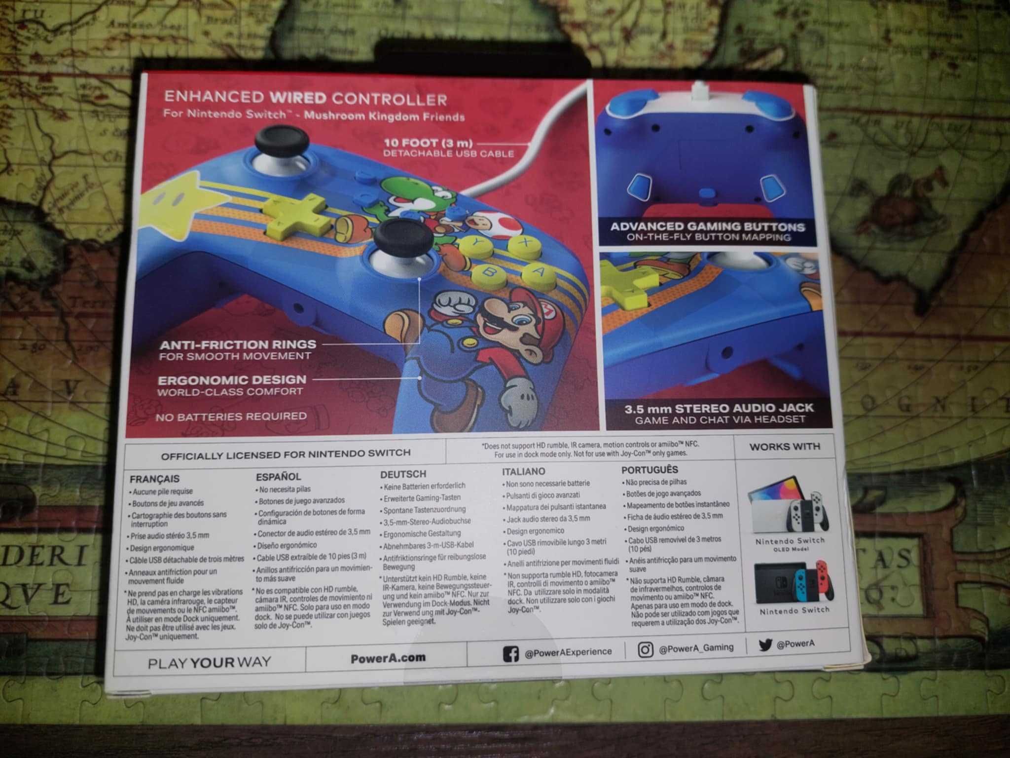 Nintendo Switch Comando Enchanced wired controller super mario