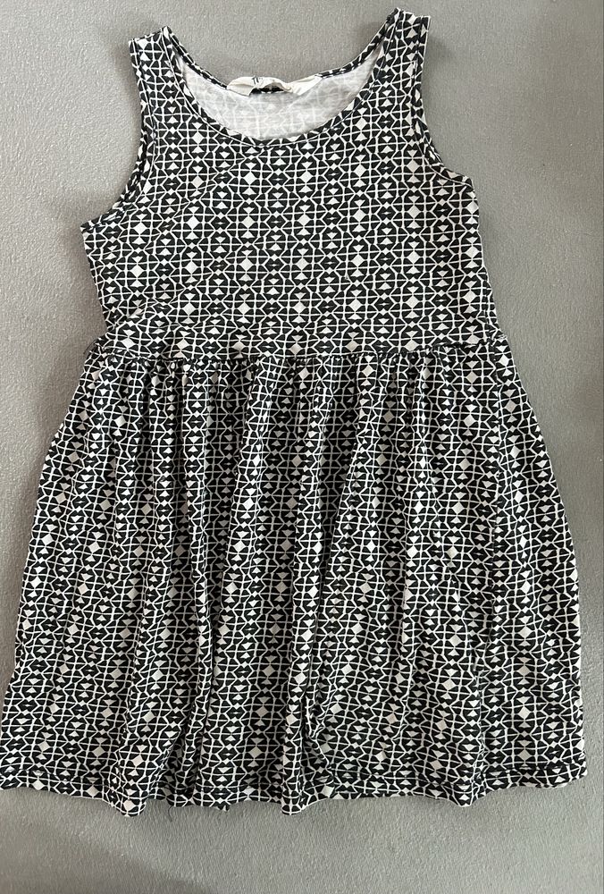 Dwie kolorowe letnie sukienki bez rękawków H&M 110-116