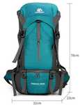 70L, Duzy plecak turystyczny trekkingowy, 7kieszeni + pokrowiec, nowy