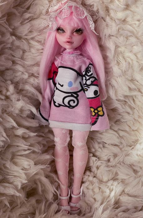 monster high lalka draculaura my melody g3 ooak custom repaint