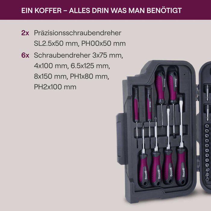 Кейс для інструментів GO-MH100 Gomag -Кейс з інструментами 90 шт ручні