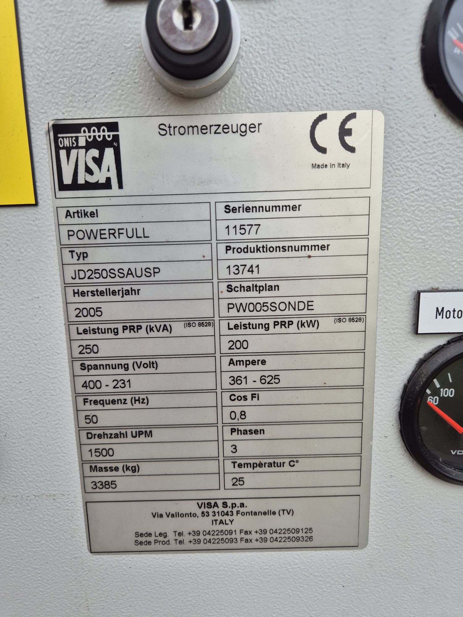 Agregat prądotwórczy John Deere 200 kW/250 kVa