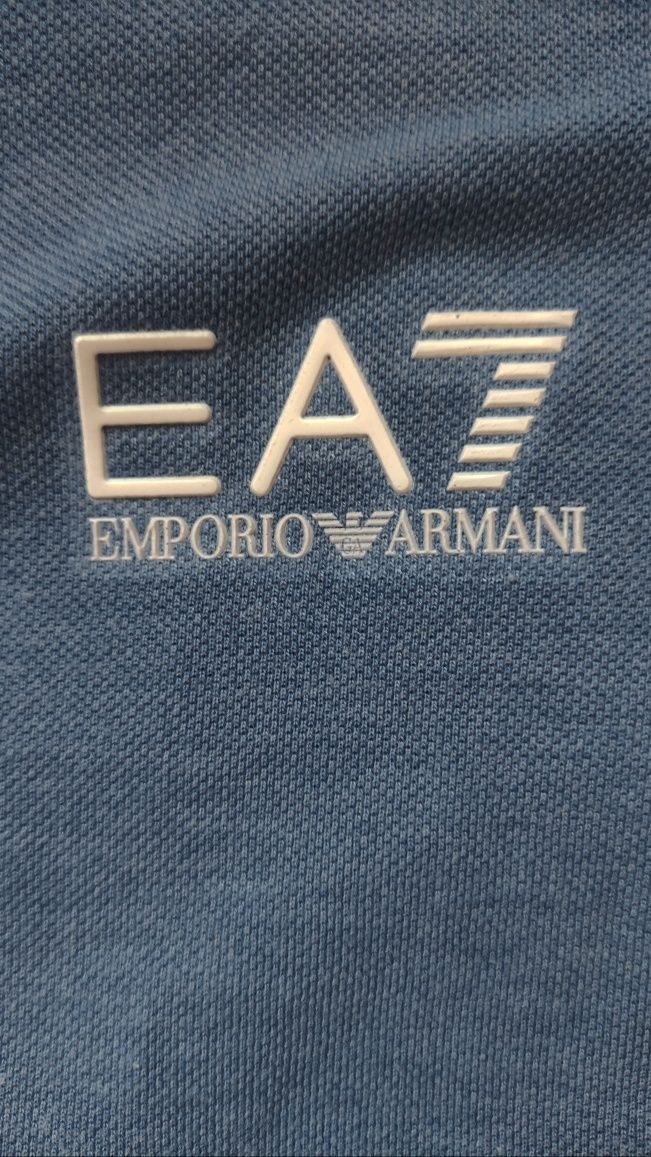 Armani longsleeve koszulka z długim rękawem niebieska M