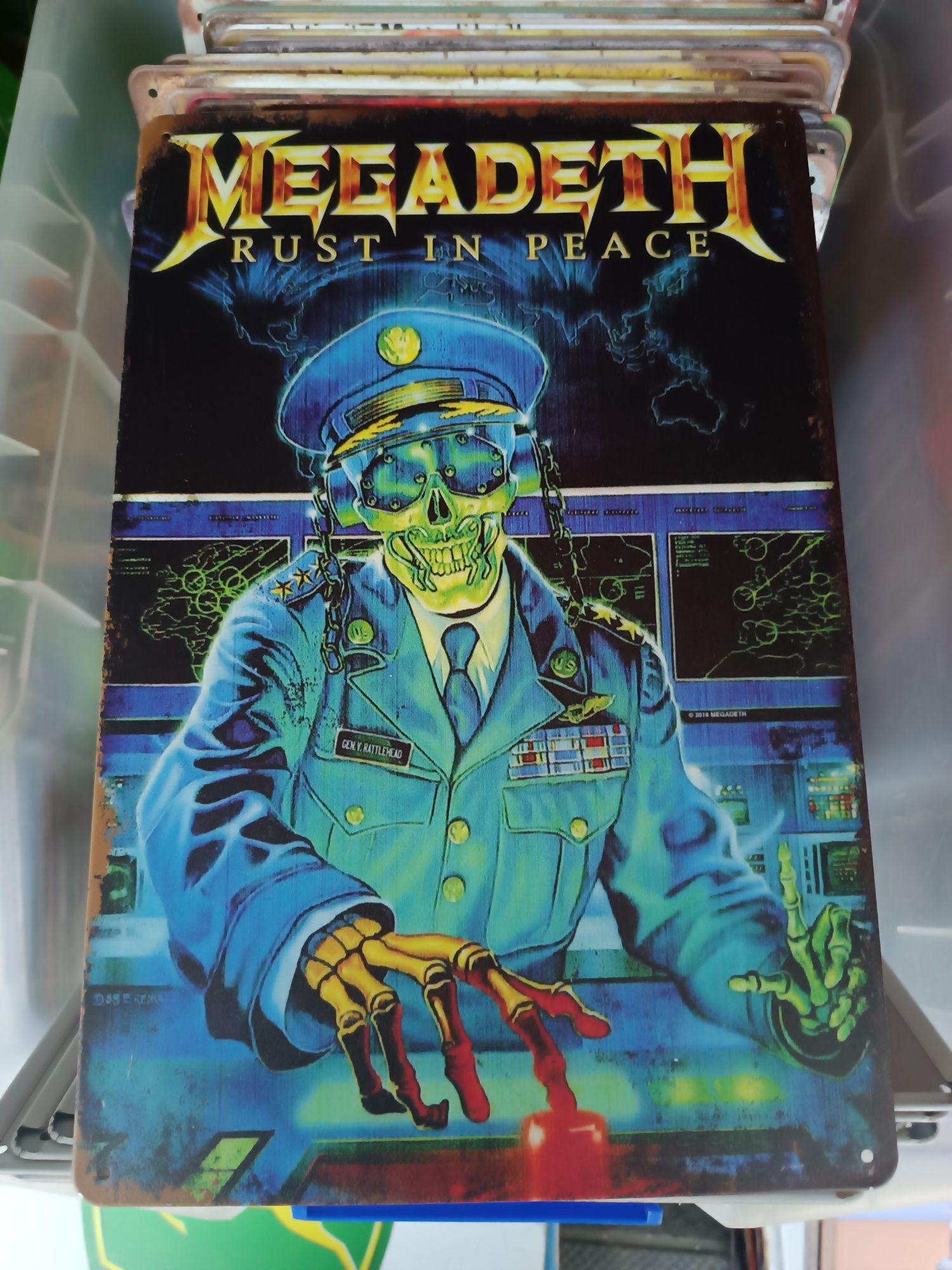 Placa em metal decorativa Música