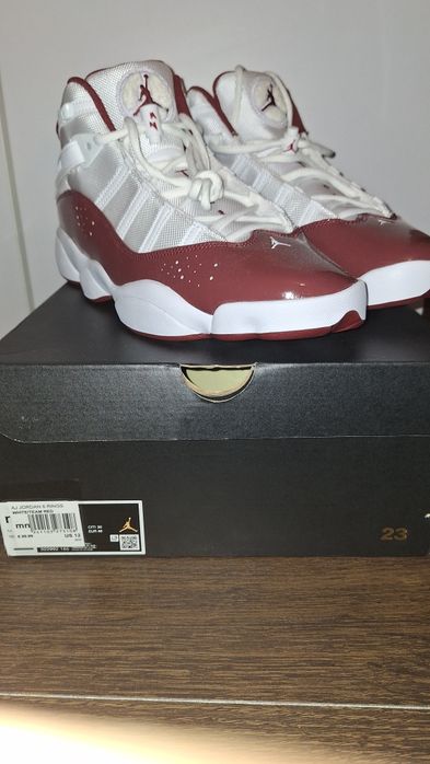 Nowe Jordan 6 Rings 46 Red Cherry Burgundy White