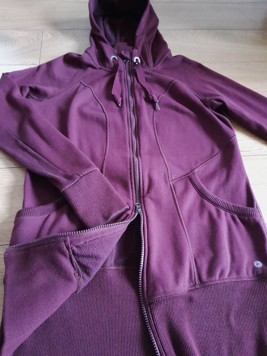 Bluza damska dluzsza dluga rozpinana 4F S M bordowa 90 Degree