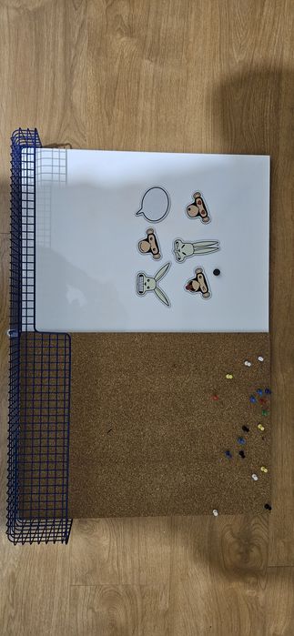 Quadro íman/cortiça e prateleira