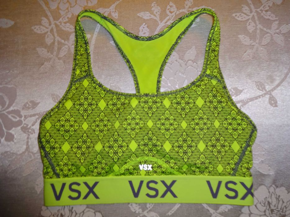 Victoria Secret VSX Sport sportowy neonowy biustonosz top bokserka M