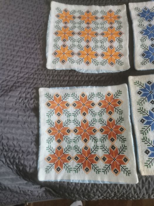 Poszewki chawtowane ręcznie robione 4szt
