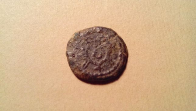 Монета Иудея 1 Прута Ирода Великого (40-4гг. до н.э) еврейские символы