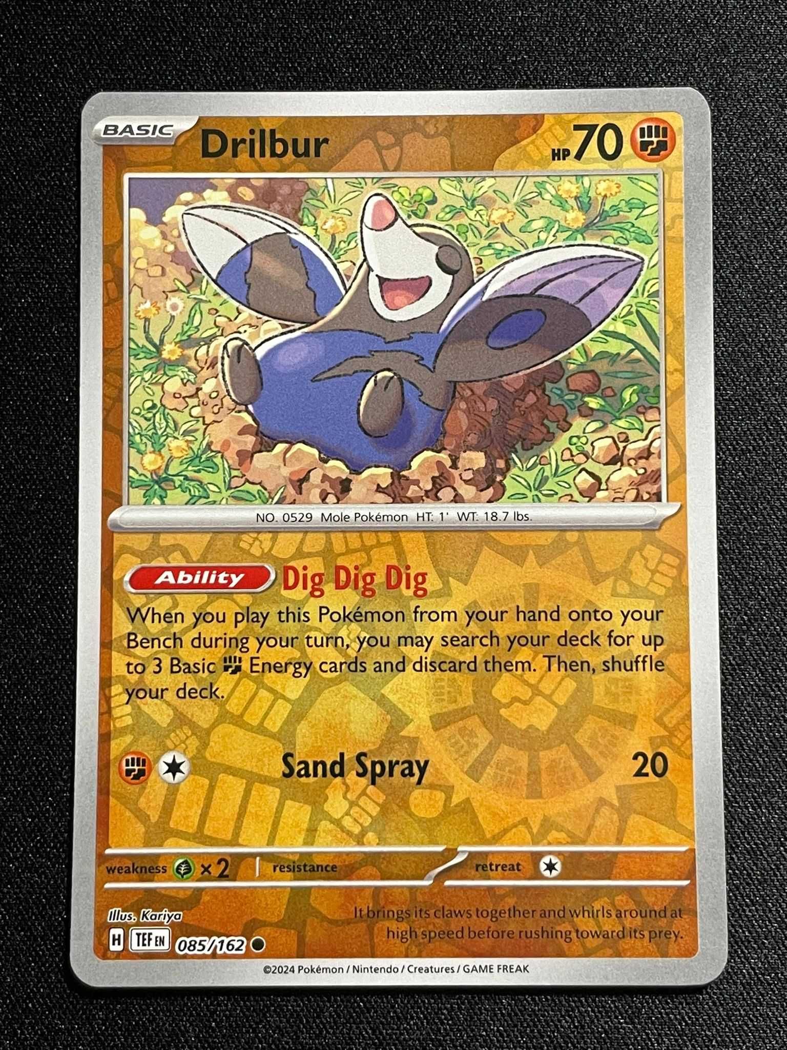 Carta Pokémon Drilbur 85/162  Temporal Forces