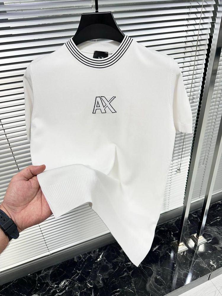 Футболка Armani Exchange трикотаж чоловіча, футболка армані трикотаж