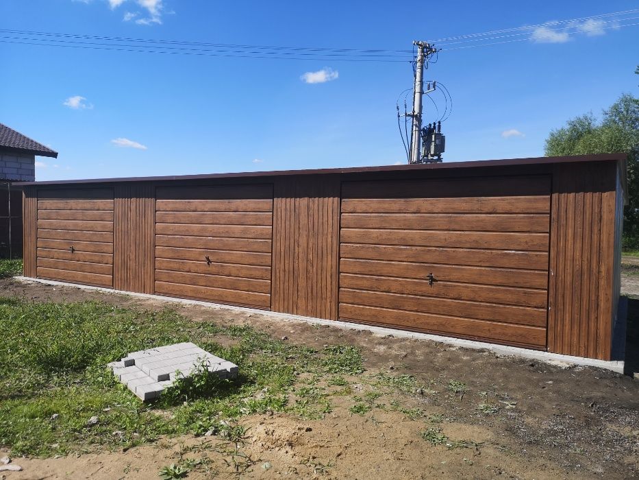 Garaż blaszany 6x5,6x6, panel poziomy wszystkie wymiary , PRODUCENT