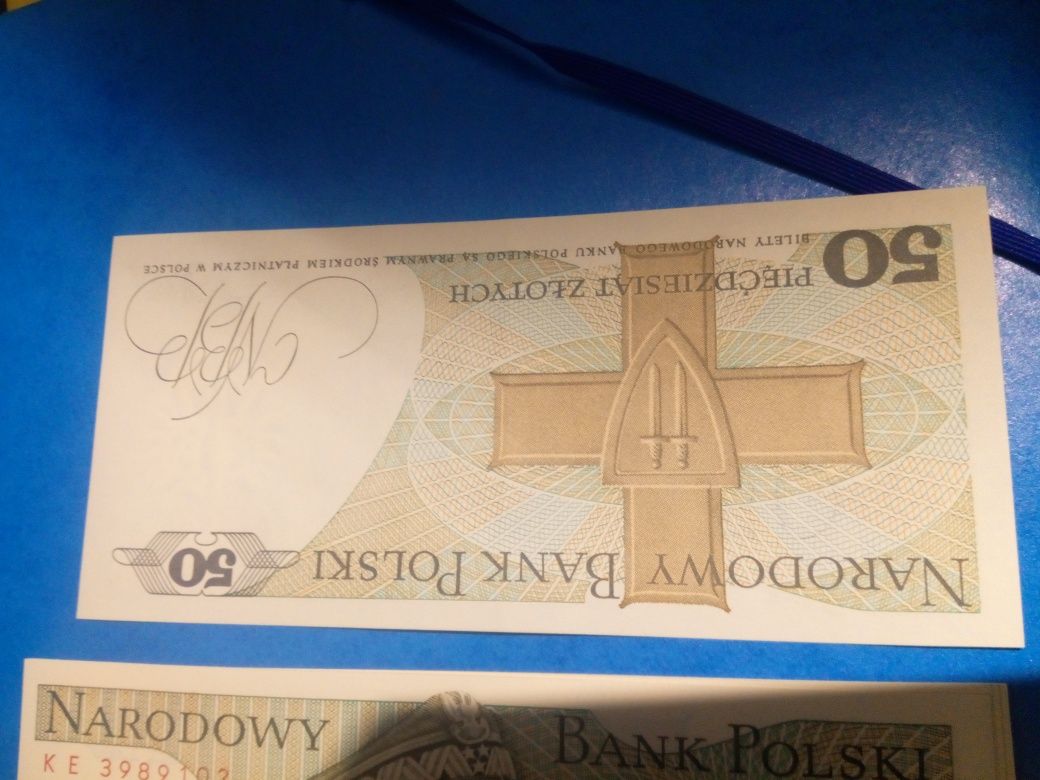 Banknoty 50 zł  bardzo dobry stan