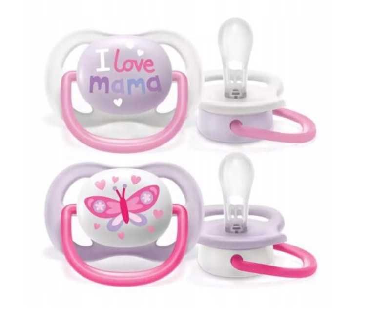 AVENT Smoczek uspokajający Ultra Air Happy  2 szt + butelka gratis