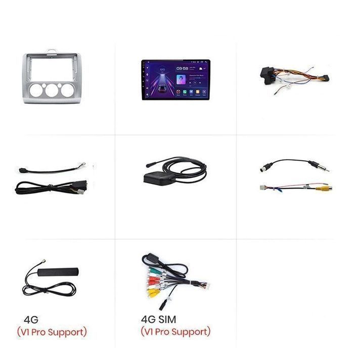 Radio nawigacja Ford Focus 2 Mk2 2004 - 2011 CarPlay Android 2GB Plus
