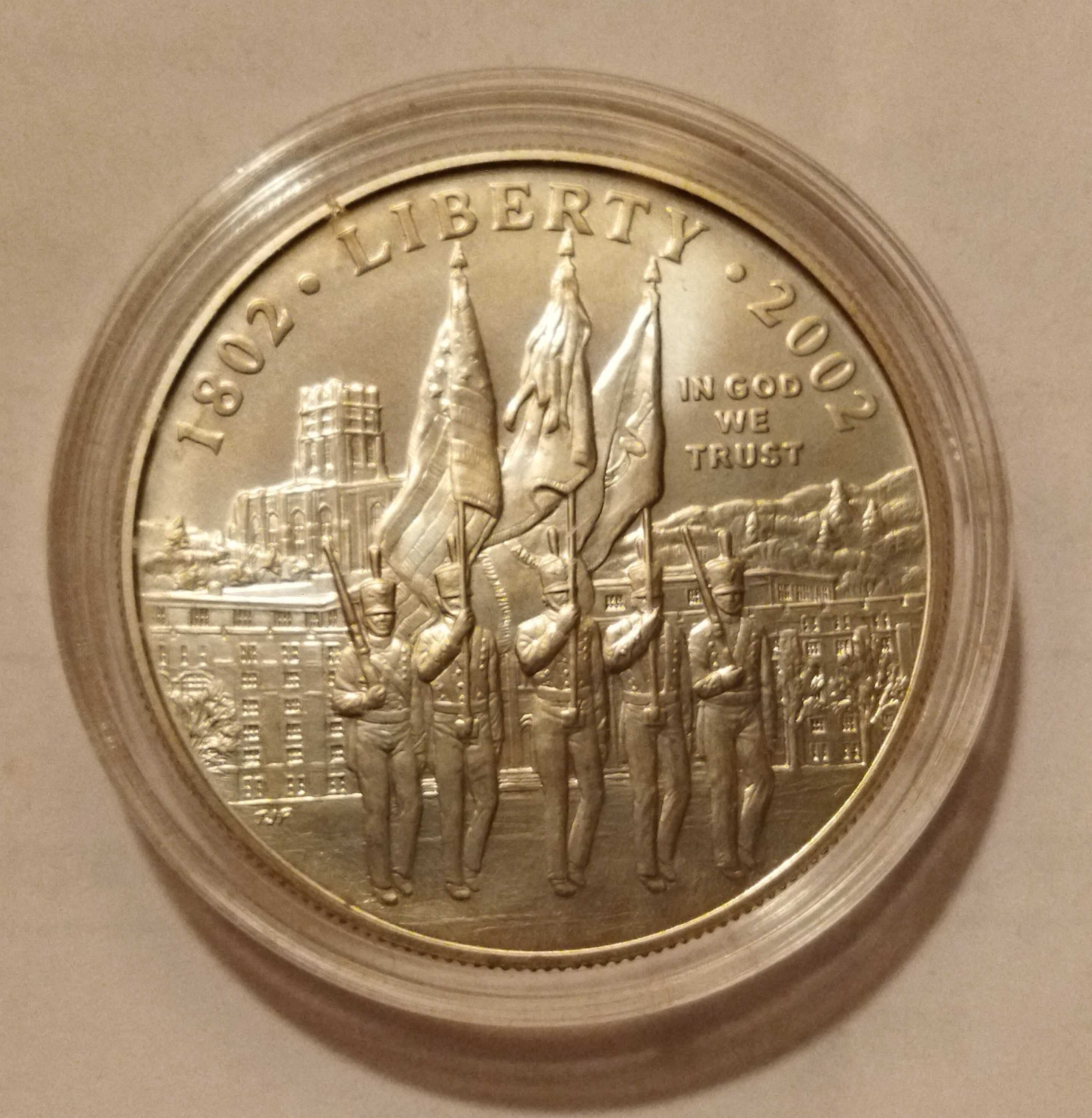 Srebrna moneta kolekcjonerska 1 dolar 2002 r. USA (West Point)