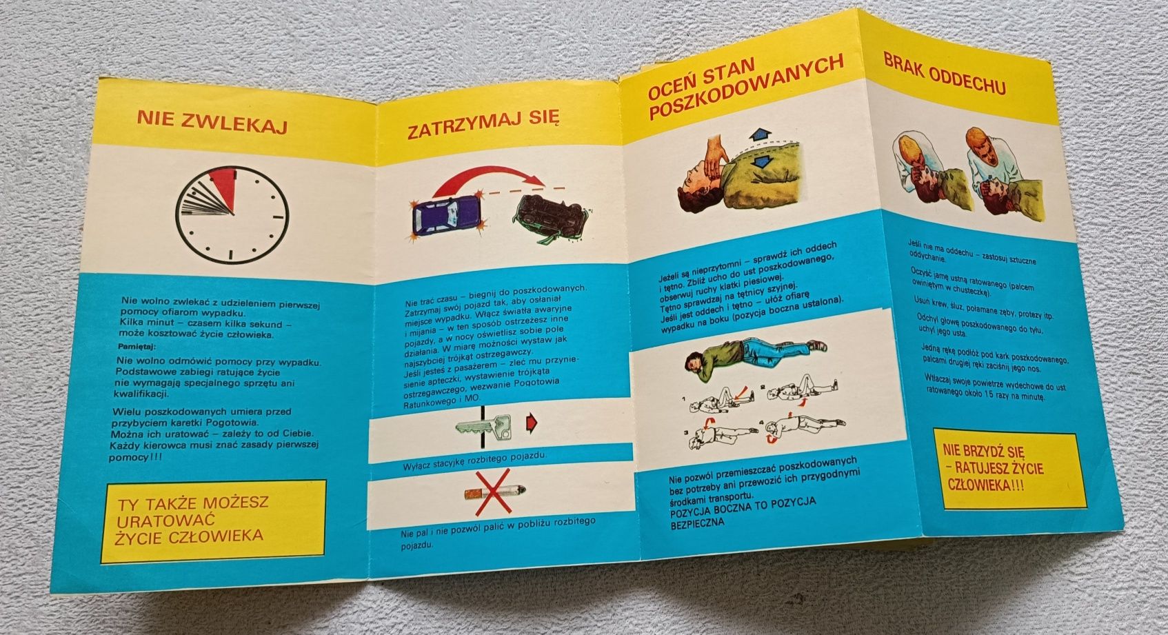 Broszura PRL udziel pierwszej pomocy ulotka 87 rok stan idealny
