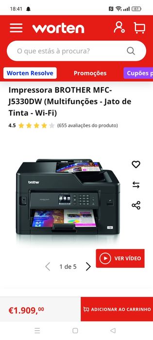 Impressora brother business Smart MFC j5330dw