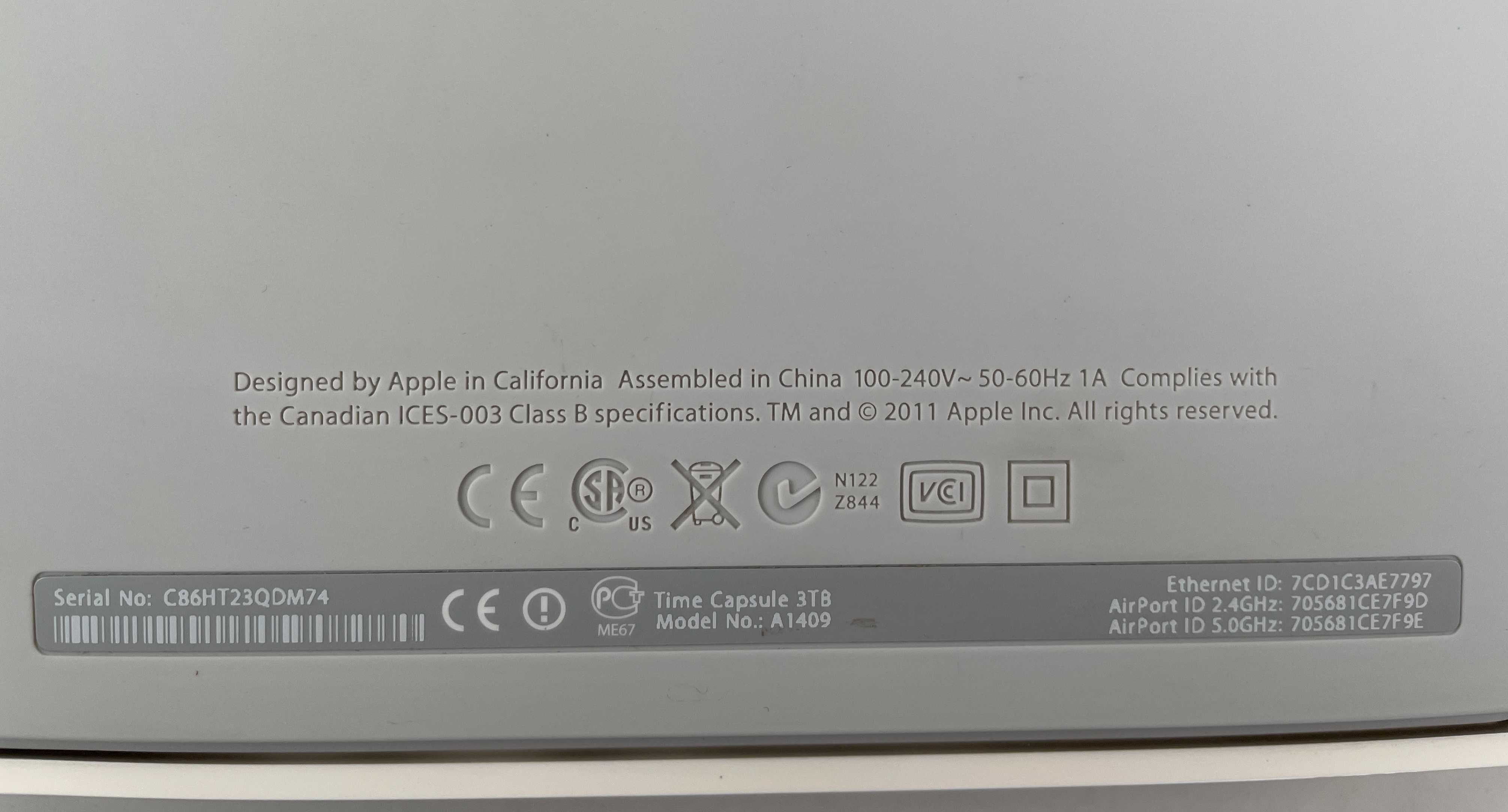 Vendo Apple Time Capsule 3TB – Modelo A1409