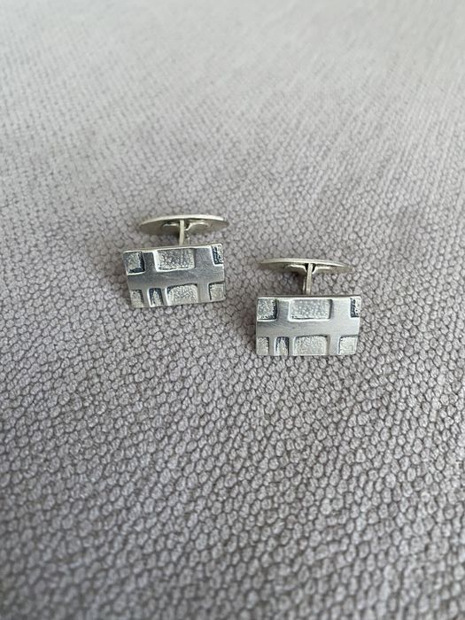 Spinki do mankietów srebro  prl vintage