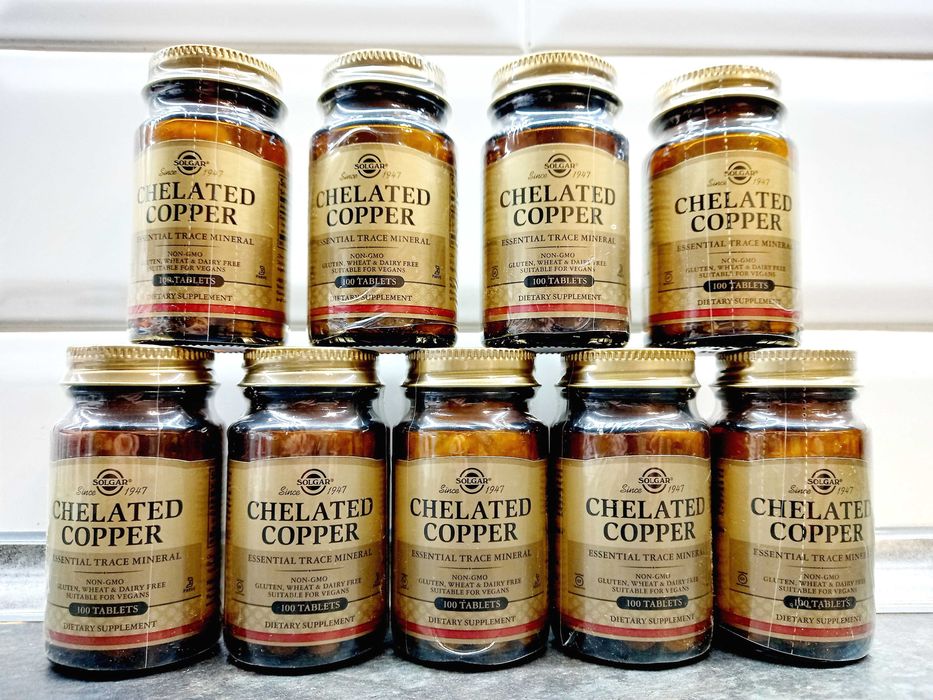 Solgar, Chelated Copper (100 таб.), хелатная медь, хелатна мідь