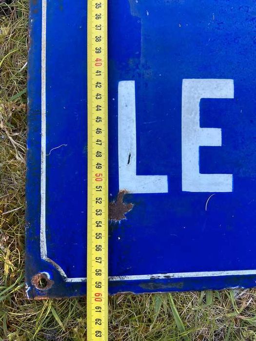 Placa esmaltada antiga para projecto de decoração