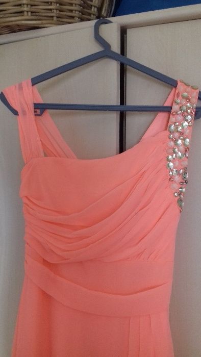 Vestido comprido de festa Tentation S/M coral