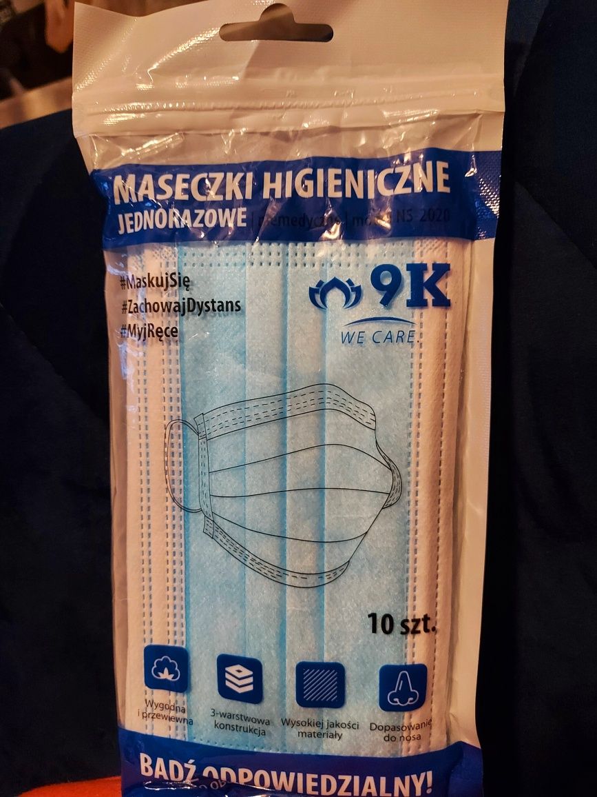 Maseczki higieniczne jednorazowe