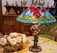 Lampa witrażowa replika Tiffany Poppy Cone wys.68cm,śred.51cm