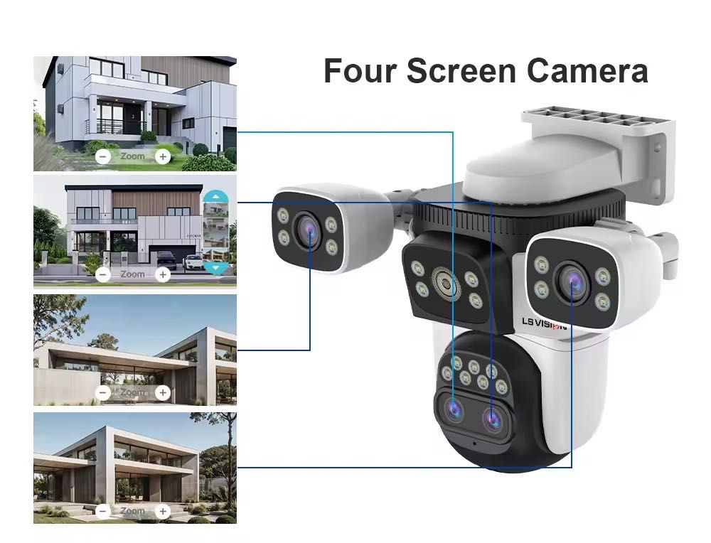 Бездротова  WIFI камера Ls Vision IP-камера 10XZoom Чотири екрани