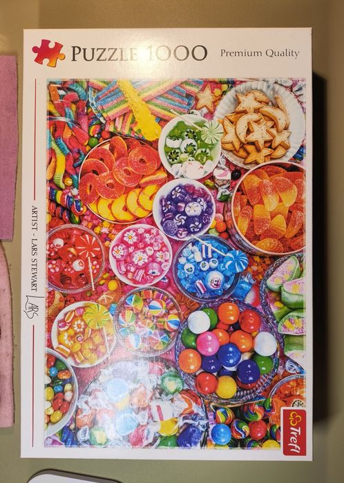 Пазл на 1000 деталей, ілюстрація з солодощами