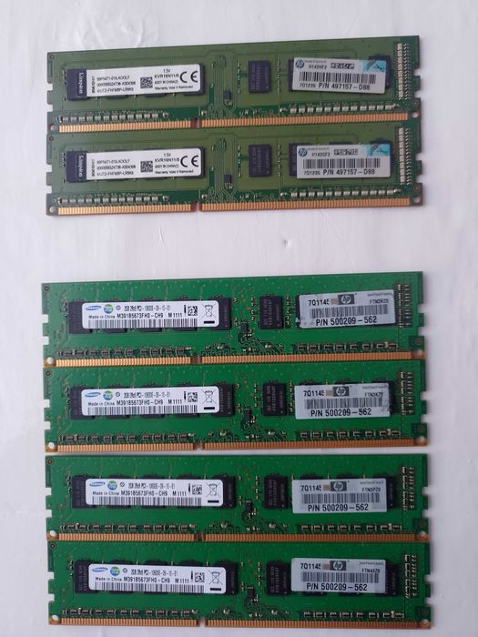 Пам'ять для ПК ddr3 2Gb  4 планки двосторонні + 2 планки односторонні