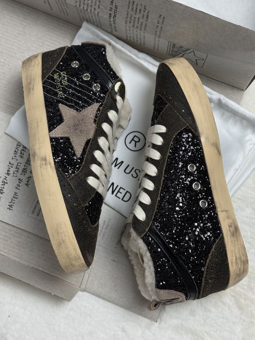 Кеди кросівки Golden goose голден гус зимові ggdb коричневі на вовні