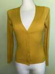 Sweter rozpinany Stradivarius S musztardowy