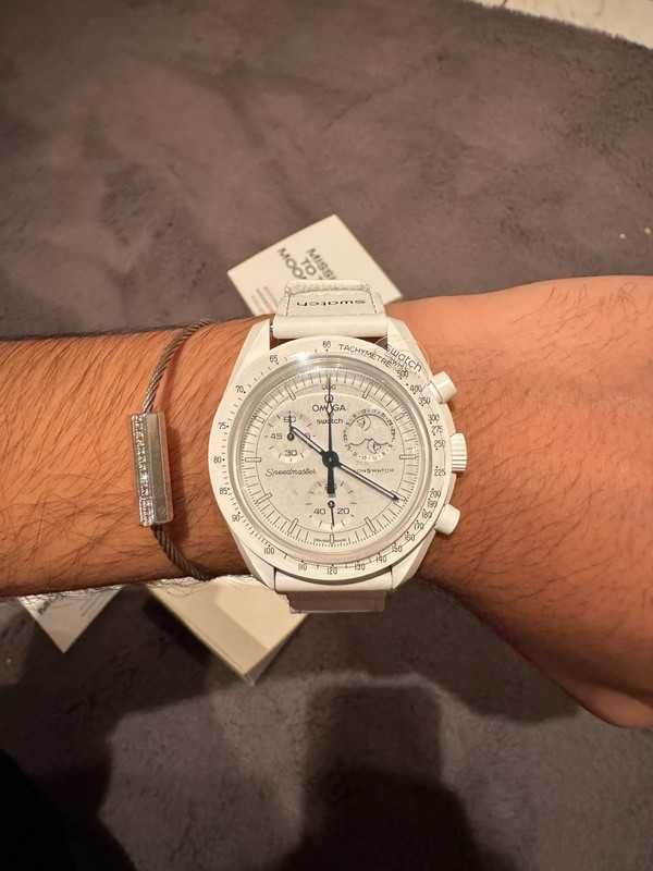 Zegarek Omega x Swatch SO33W700 Mission to Moonphase - Trwały materiał