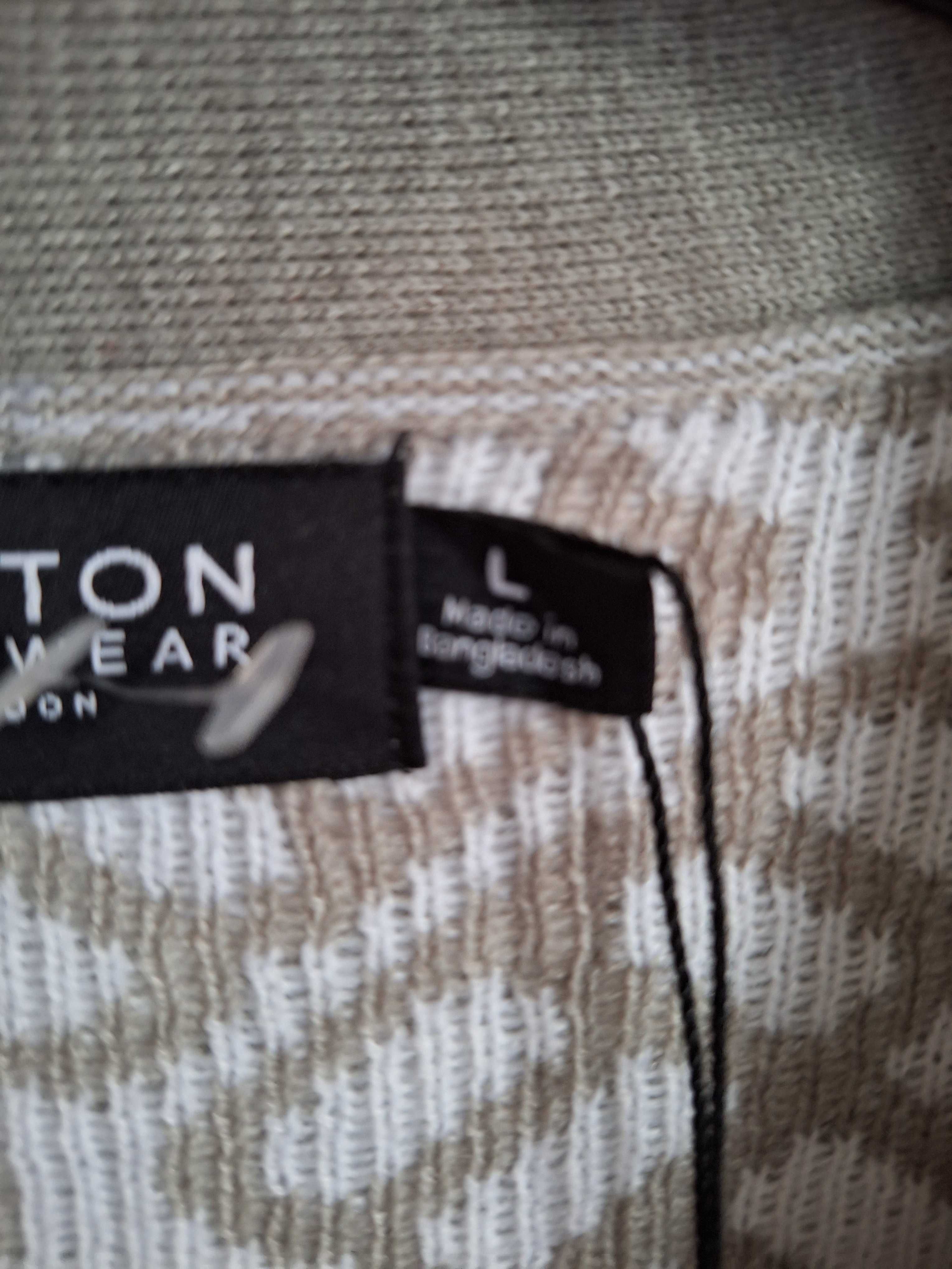 Sweter rozpinany,szary we wzory Burton