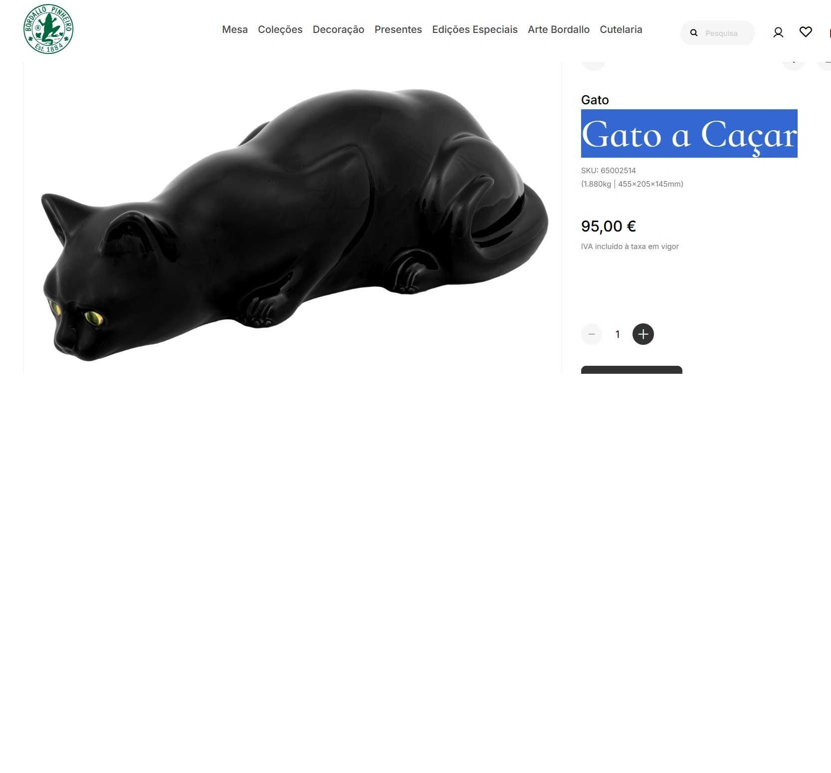 Gato a Caçar - Bordal Pinheiro