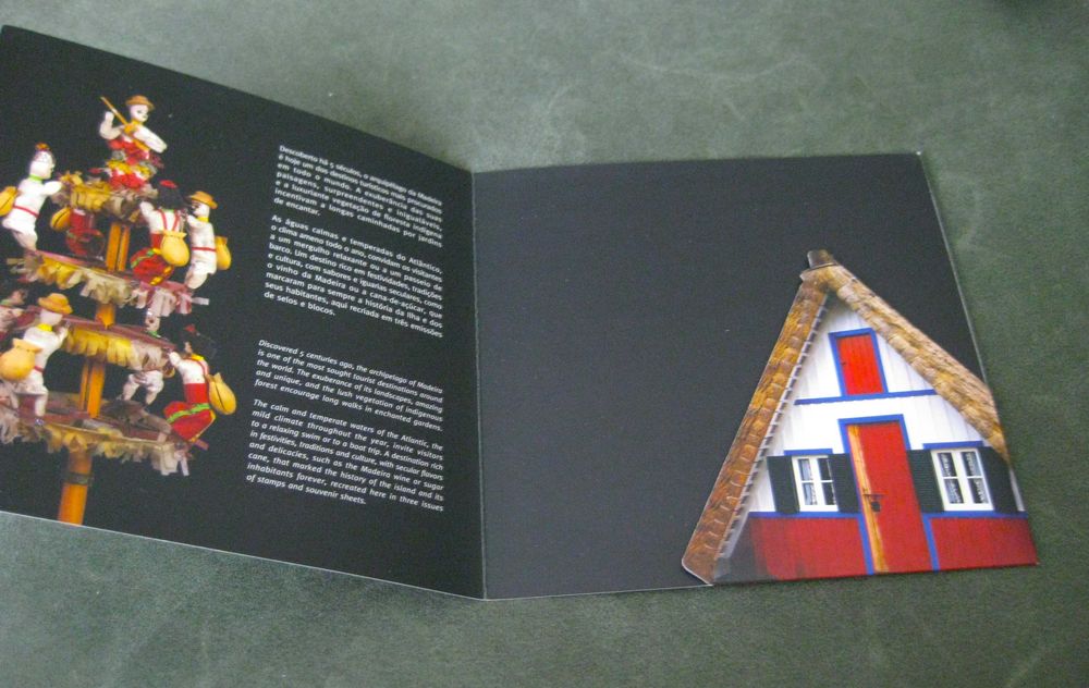 Conjunto de 3 Carteiras Temáticas Madeira s/ Selos