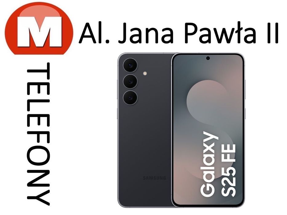 Samsung Galaxy S25 FE Czarny Polska Dystrybucja AL JANA PAWŁA