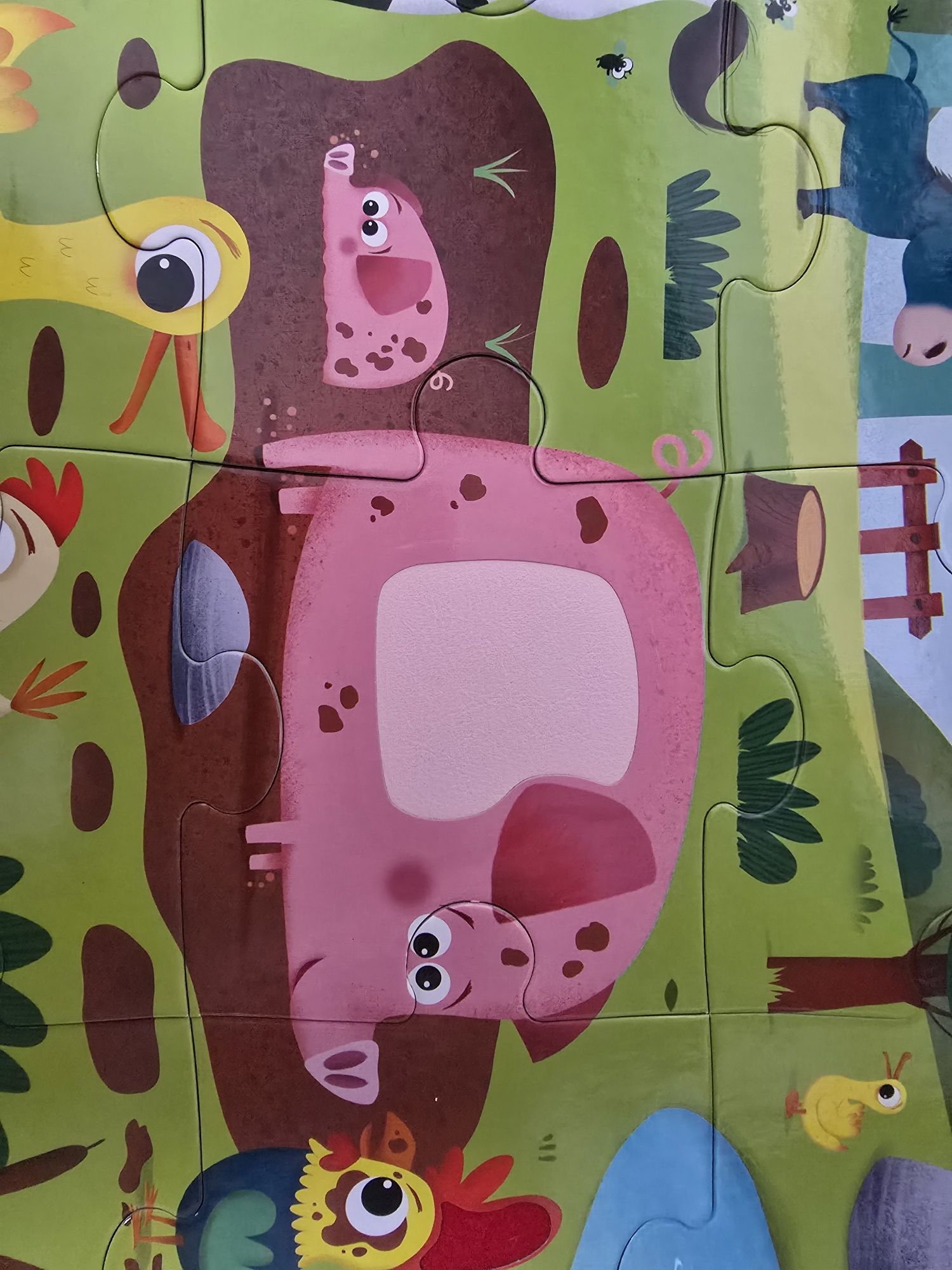 Puzzle sensoryczne, farma, wieś, Janod, 2-4 l.