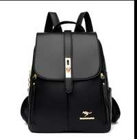 Рюкзак жіночий чорний + світловідбивний брелок в комплекті