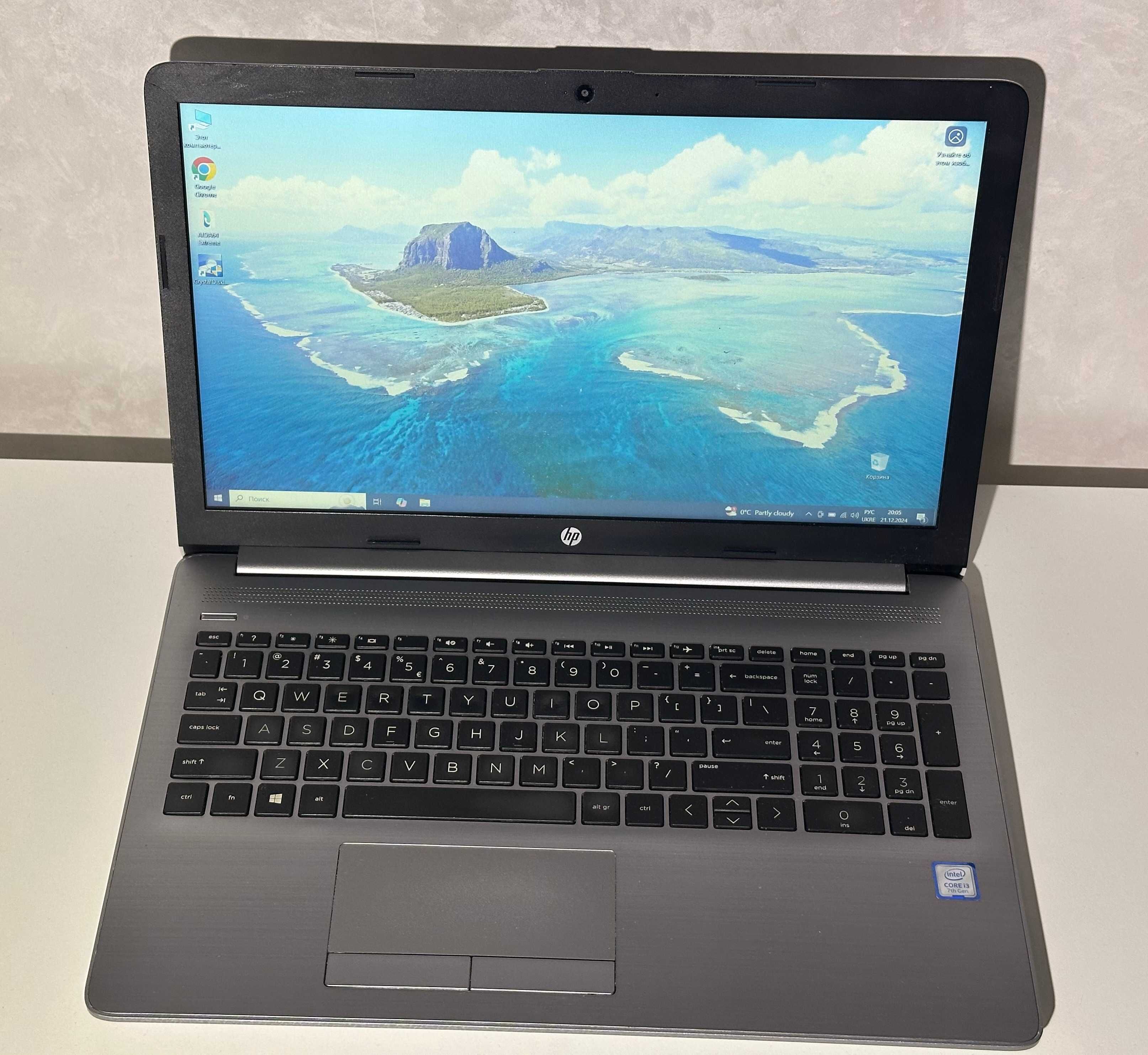 Ноутбук HP 250 15'6 G7 i3-7020U RAM 8GB SSD 120gb Win 10