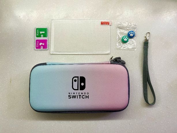 Чехол Nintendo Switch Lite + Защитное Стекло + Накладки на Стики