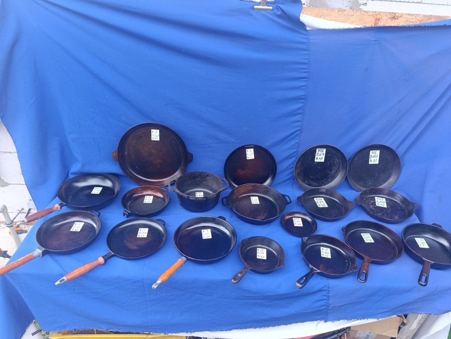 Чугунная посуда СССР и соврименная чугун сковородка сковорода пательня